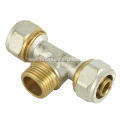 Brass compression Male tee coupling